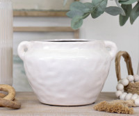 Large San Antonio White Urn Planter