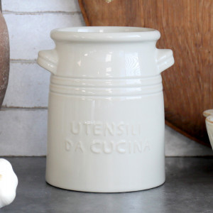 Cucina Cream Utensil Holder, designed as a practical tool with a clear everyday purpose