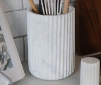 Marmara White Marble Utensil Holder