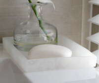 Parker White Resin Vanity Tray