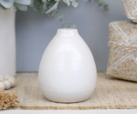 Orton White Bud Vase - Short