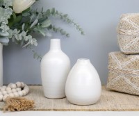 Orton White Bud Vase - Short