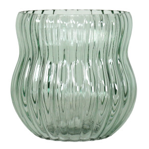 Large Cleo Bell Green Vase, a decorative vessel for arranging flowers, foliage or tabletop displays