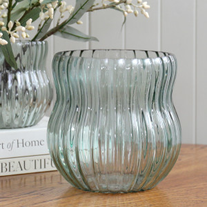 Large Cleo Bell Green Vase, decorative planter or flower display