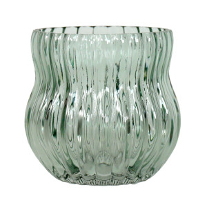 Small Cleo Bell Green Vase, a decorative vessel for arranging flowers, foliage or tabletop displays