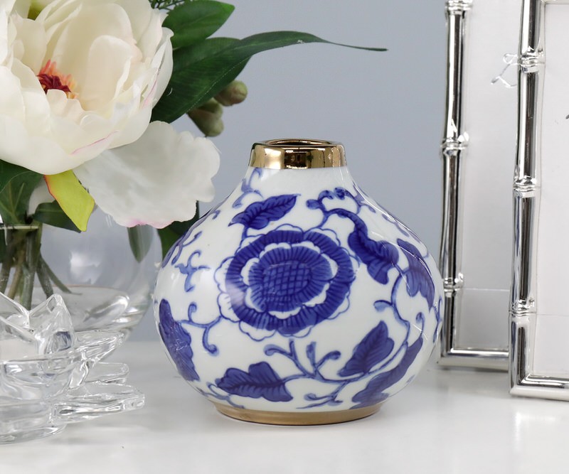 Harmony Blue & White Bud Vase