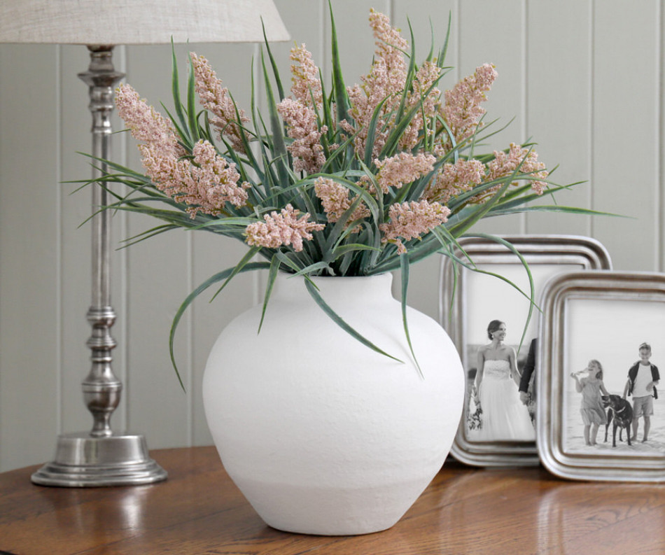 Canyon Round White Terracotta Vase