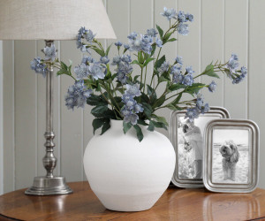 Canyon Round White Terracotta Vase