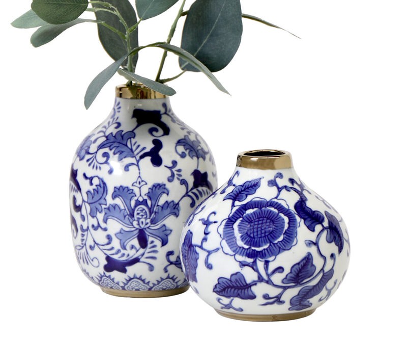 Harmony Blue & White Bud Vase