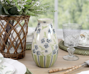 Isobel Blue Floral Vase