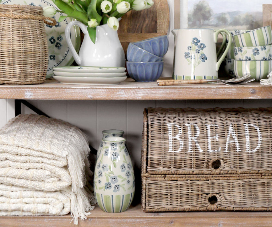 Isobel Blue Floral Vase