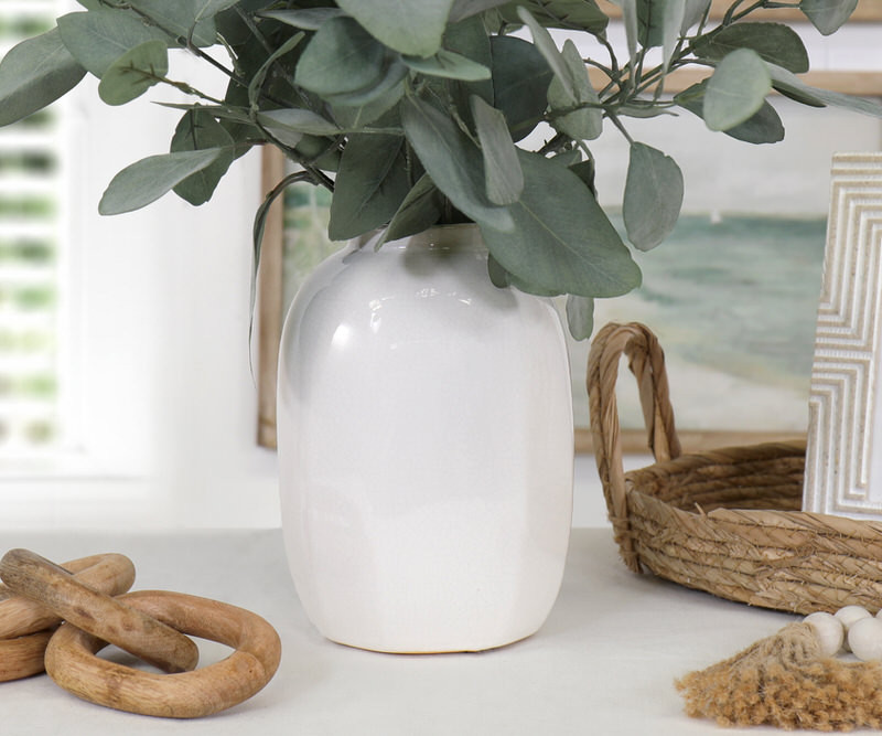 Short Sadie Ceramic Vase - Cream