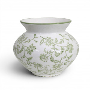 Mossvale Green Floral Vase, a decorative vessel for flowers or tabletop styling