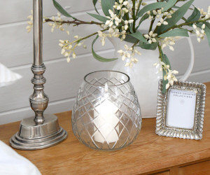 Mirabelle Hand Cut Glass Vase / Candle Holder