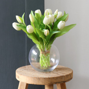 Harper Glass Bowl Vase, a decorative vessel for arranging flowers, foliage or tabletop displays
