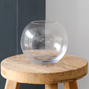 Harper Glass Bowl Vase, designed as a sculptural vase for shelf, console or table styling