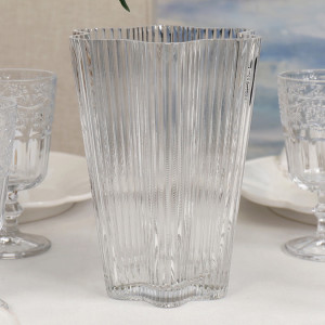 Figaro Fluted Glass Vase, a decorative vessel for flowers or tabletop styling