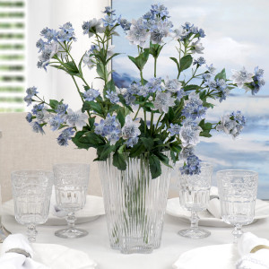 Figaro Fluted Glass Vase, a decorative vessel for arranging flowers, foliage or tabletop displays