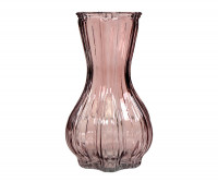 Pink Martina Fluted Glass Vase