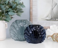 Aegean Blue Scallop Vase