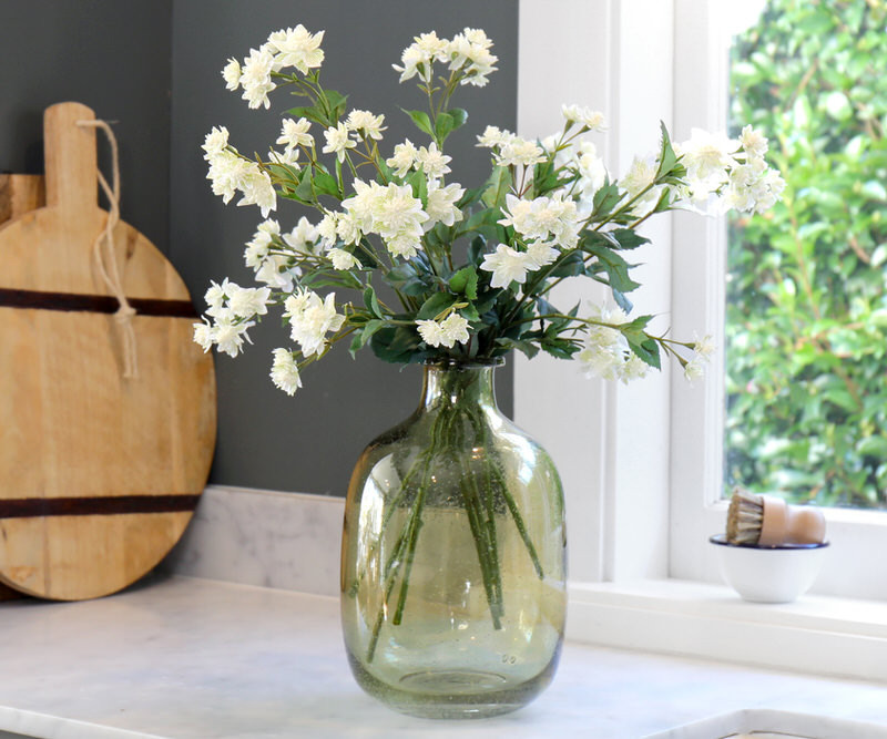 Lunel Green Glass Carboy Vase