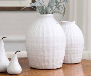 Large Lisbon White Vase