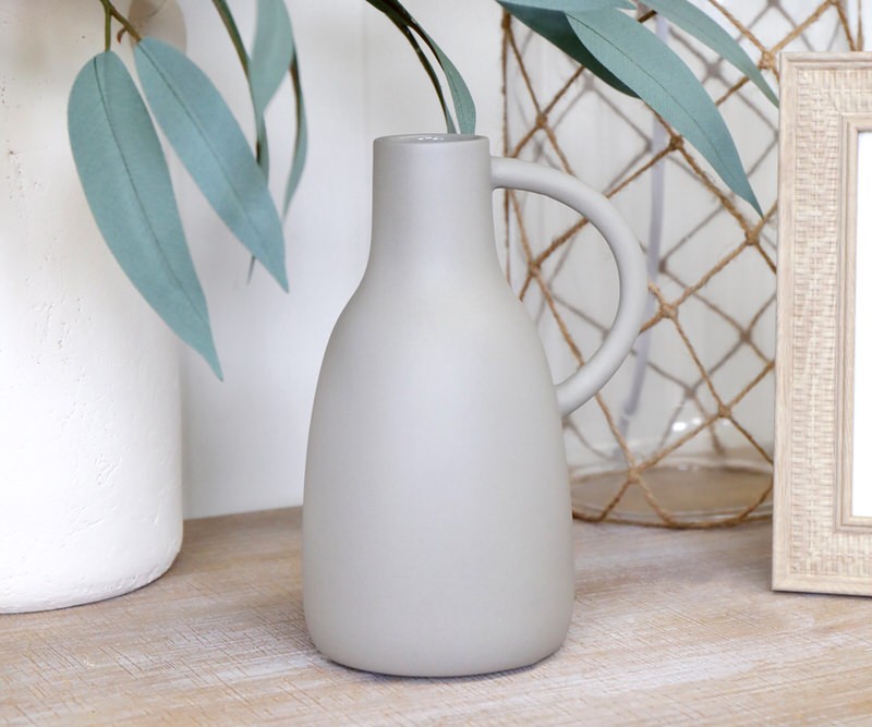 Elka Jug Vase - Smoke