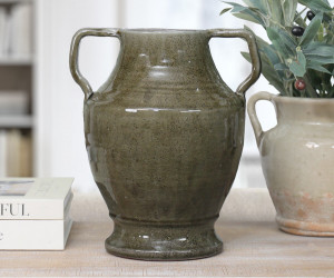 Avignon Olive Green Terracotta Vase