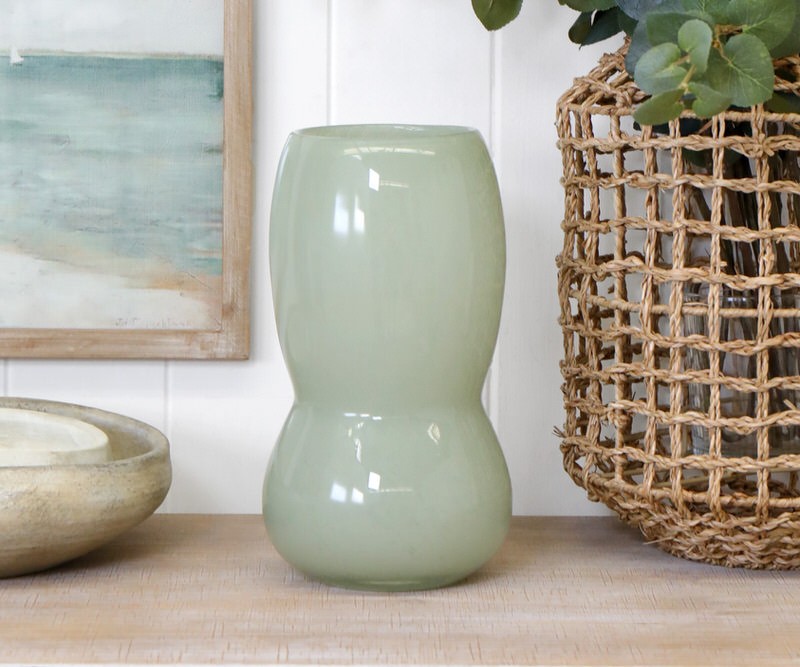 Laurina Sage Green Glass Vase