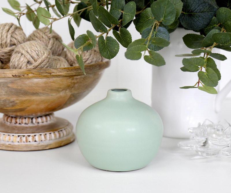 Orton Green Bud Vase - Short