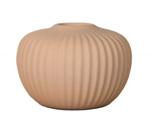 Sorelle Apricot Clay Ribbed Vase