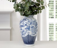 Palace Pheasants Blue & White Vase