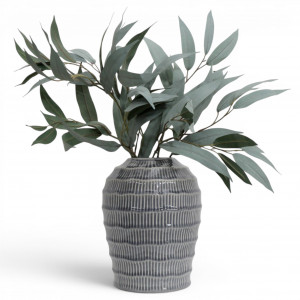 Rockpool Soft Blue Vase, designed as a sculptural vase for shelf, console or table styling