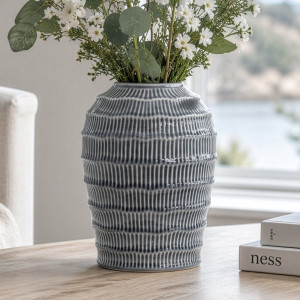 Rockpool Soft Blue Vase, decorative planter or flower display