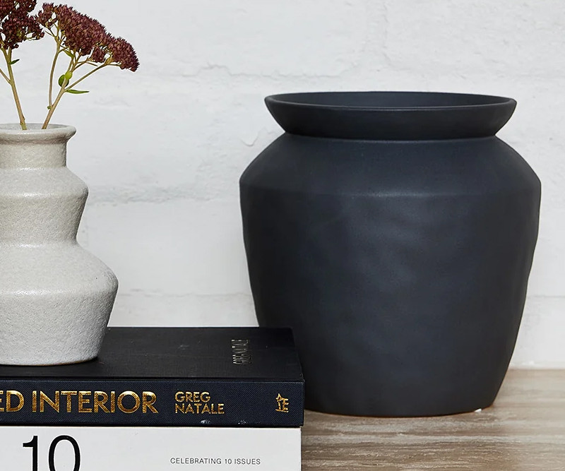 Melrose Charcoal Stoneware Vase