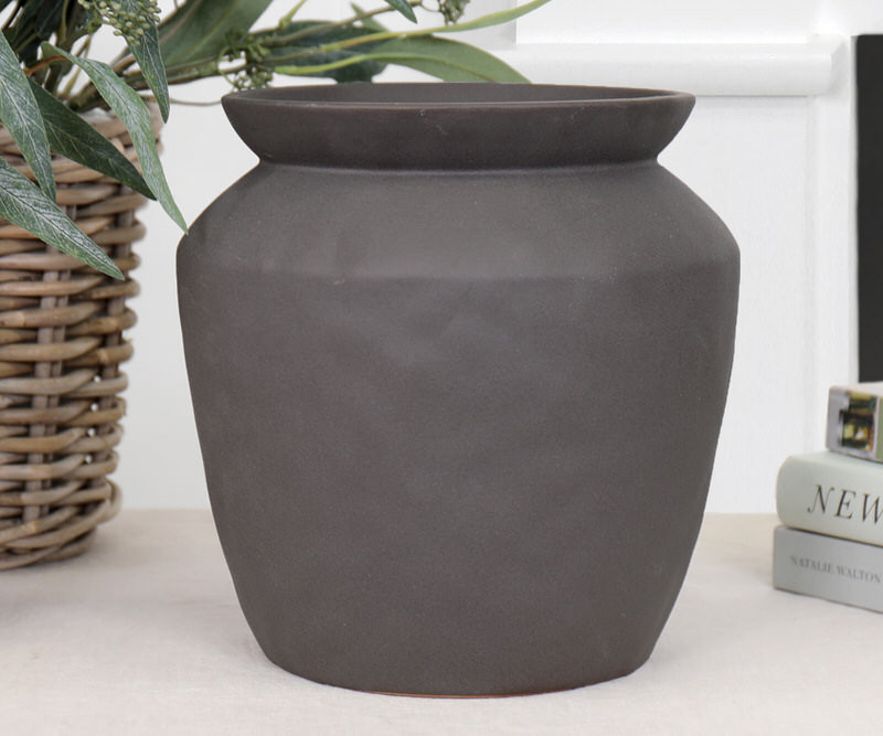 Melrose Charcoal Stoneware Vase