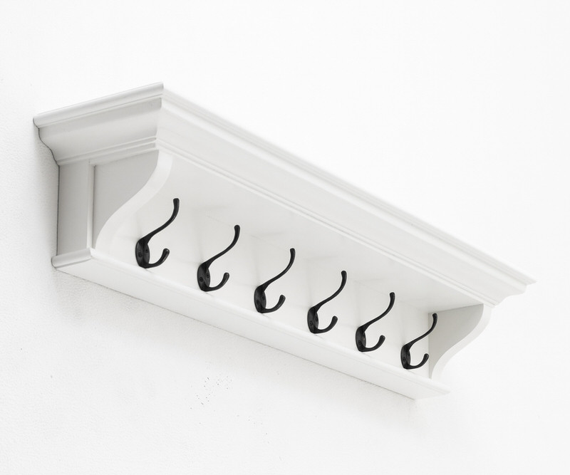 Halifax 6 Hook Mantel Shelf Coat Rack