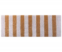 White Stripes Long Doormat - PVC Backed