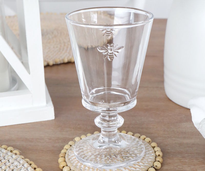 Set 4 French Bee Wine Glasses