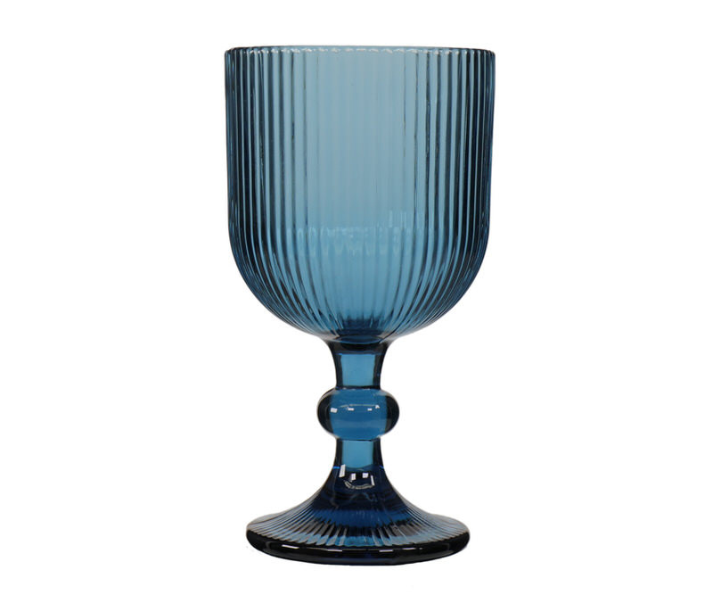 Set 4 Brittany Blue Wine Glasses