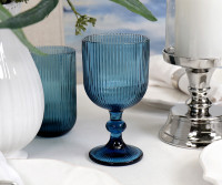 Set 4 Brittany Blue Wine Glasses