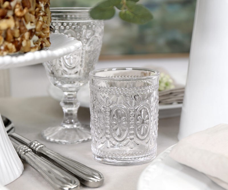 Set 6 Alexandra Embossed Tumblers