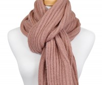 Paola Rib Knit pink Scarf