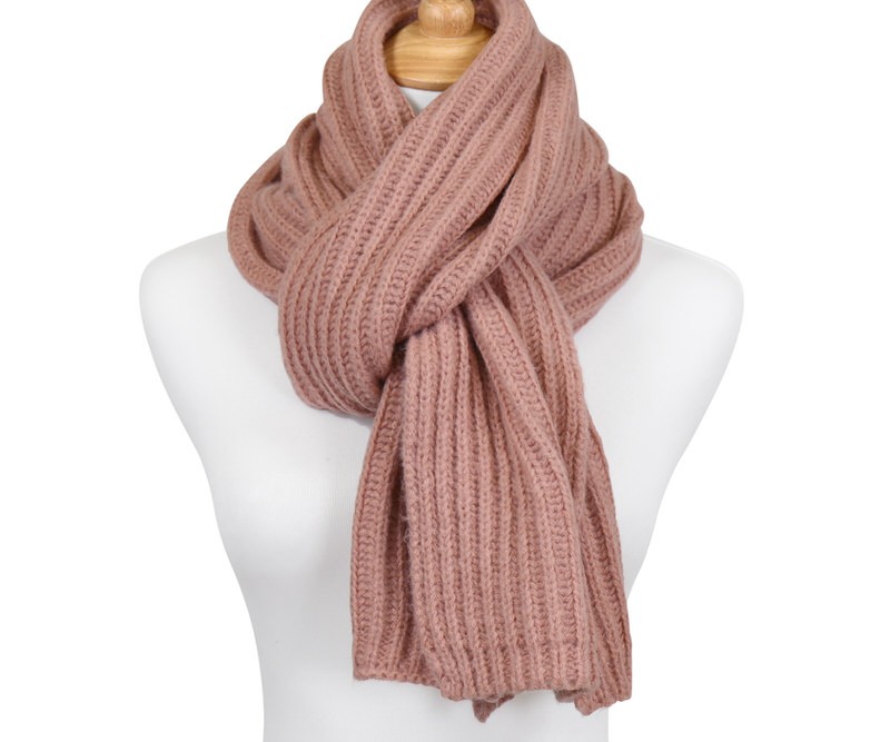 Paola Rib Knit pink Scarf