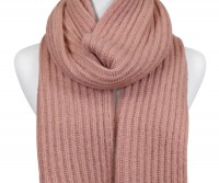 Paola Rib Knit pink Scarf