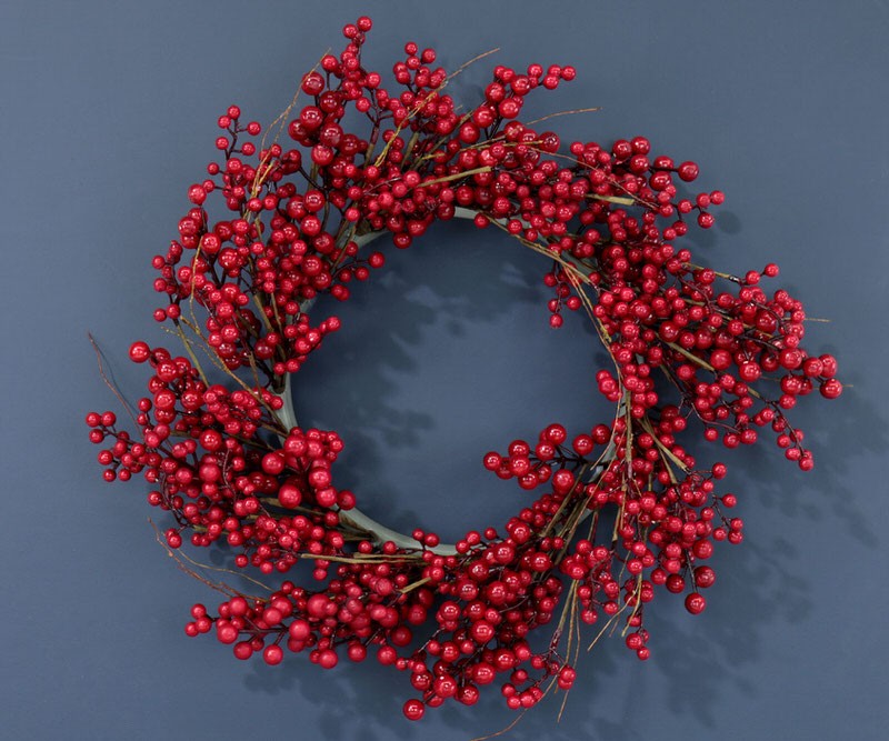 Joy Red Berry Christmas Wreath