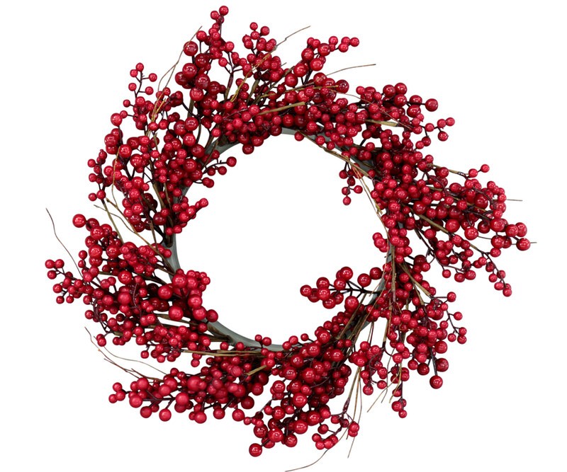 Joy Red Berry Christmas Wreath