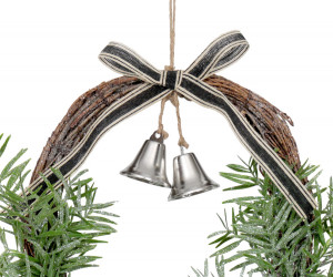 Silver Bells Christmas Wreath