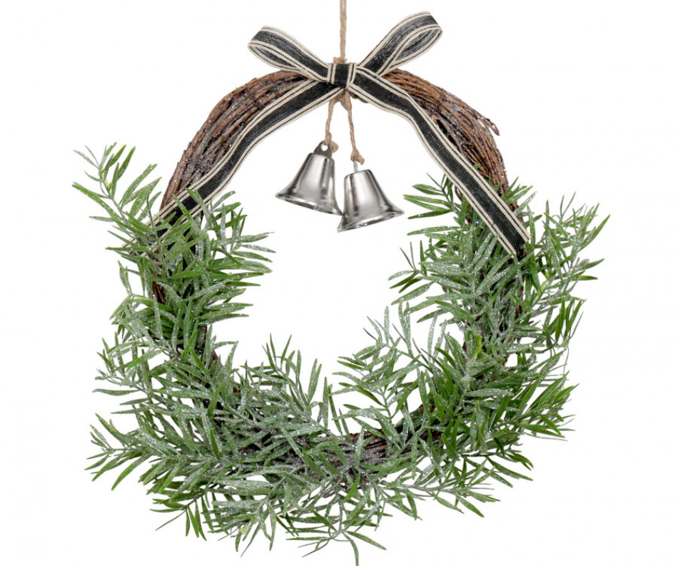 Silver Bells Christmas Wreath