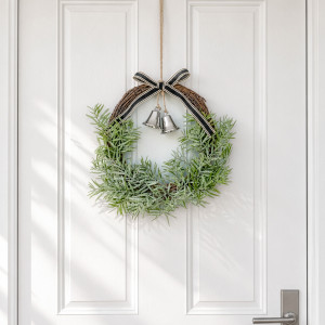 Silver Bells Christmas Wreath